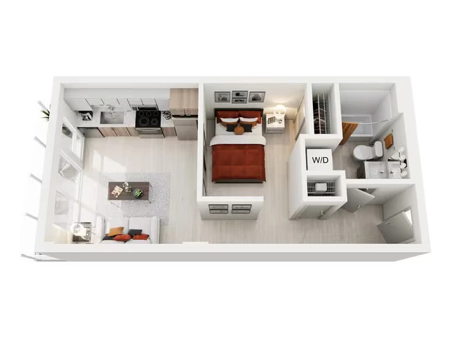 Open 1x1 A.2 108 floor plan